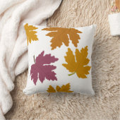 Autumn Maple Leaves Modern クッション (ブランケット)