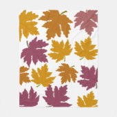 Autumn Maple Leaves Modern  フリースブランケット (正面)