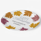 Autumn Maple Leaves Modern ペーパープレート (アングル)