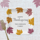 Autumn Maple Leaves Modern  ペーパープレート