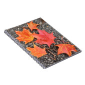 Autumn Maple Leaves Spiral Notebook ノートブック (右側)