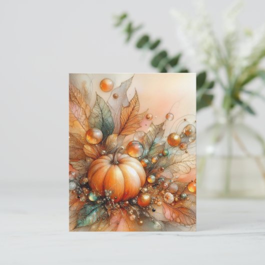Autumn Maple Pumpkin Scrapbook Paper (スタンド正面)