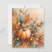 Autumn Maple Pumpkin Scrapbook Paper (正面)