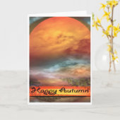 Autumn Moon Card カード (黄色い花)
