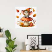 Autumn Mouse Poster ポスター (ホームオフィス)