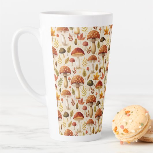 Autumn Mushrooms カフェラテマグ (インサイチュ)