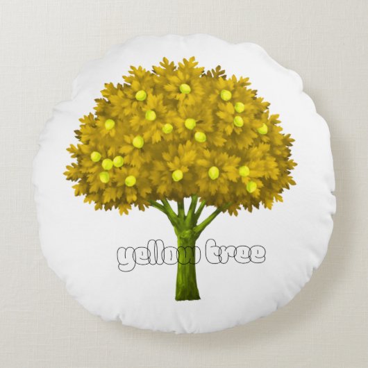 Autumn Nature Aesthetic Landscape Art ラウンドクッション (正面)