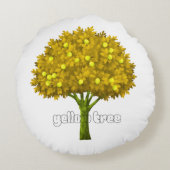 Autumn Nature Aesthetic Landscape Art ラウンドクッション (裏面)