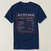 Autumn Nutrition Facts First Name Personalized Nic Tシャツ (デザイン正面)