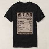 Autumn Nutrition Facts Name Nickname Alias Title F Tシャツ (デザイン正面)