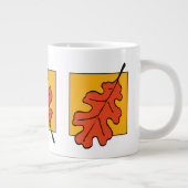 Autumn Oak Leaves ジャンボコーヒーマグカップ (右)