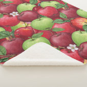 Autumn Orchard Harvest Watercolor Apple Pattern シェルパブランケット (3/4)