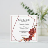 Autumn Orchid Romance Fall Wedding Save the Date セーブザデート (スタンド正面)