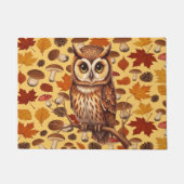 Autumn Owl And Leaves ドアマット (正面)