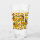 Autumn Owl and Pumpkin Pattern Pint Glass / Tumble タンブラーグラス (正面)