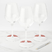 Autumn owl and pumpkin wine glass label ワイングラスタグ (セット)