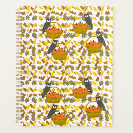 Autumn Owl Pumpkin Basket Planner and Agenda   プランナー手帳