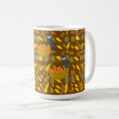 Autumn Owl Pumpkin Pattern Coffee Mug Gift コーヒーマグカップ (正面右)