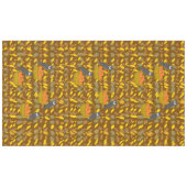 Autumn Owl Pumpkin Pattern Tablecloth Harvest	 テーブルクロス (正面(横))