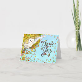 Autumn Owl Thank You Card サンキューカード