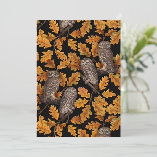 Autumn owls on black (スタンド正面)