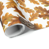 Autumn owls on cotton white ラッピングペーパー (ロールコーナー)