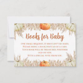 Autumn Pampas Grass Books for Baby Insert サンキューカード
