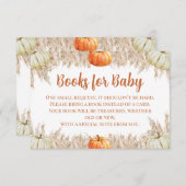 Autumn Pampas Grass Books for Baby Insert サンキューカード (正面/裏面)