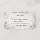 Autumn Pampas Grass Wedding Enclosure Card エンクロージャーカード (正面)
