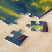 Autumn Park Fall Foliage Watercolor ジグソーパズル (側面)