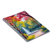 Autumn Park Fall Foliage Watercolor ノートブック (右側)