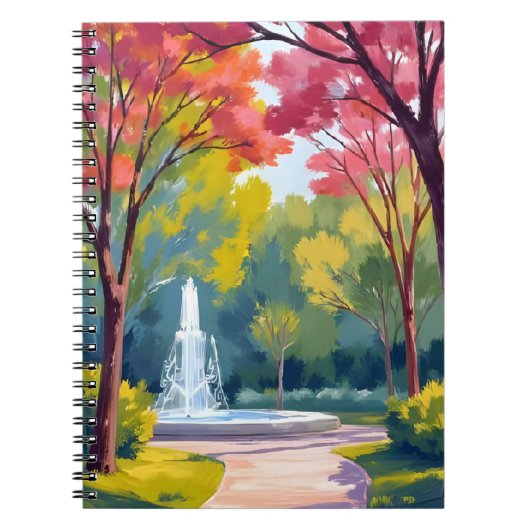 Autumn Park Fall Foliage Watercolor ノートブック (正面)
