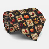 Autumn Patchwork Neck Tie ネクタイ (ロール)