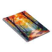 Autumn Path Fall Foliage Painting ノートブック (右側)