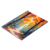 Autumn Path Fall Foliage Painting ノートブック (左側)