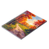 Autumn Path | Red Foliage Nature Landscape ノートブック (左側)