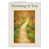 Autumn Path Thinking of You Sympathy Card (正面)