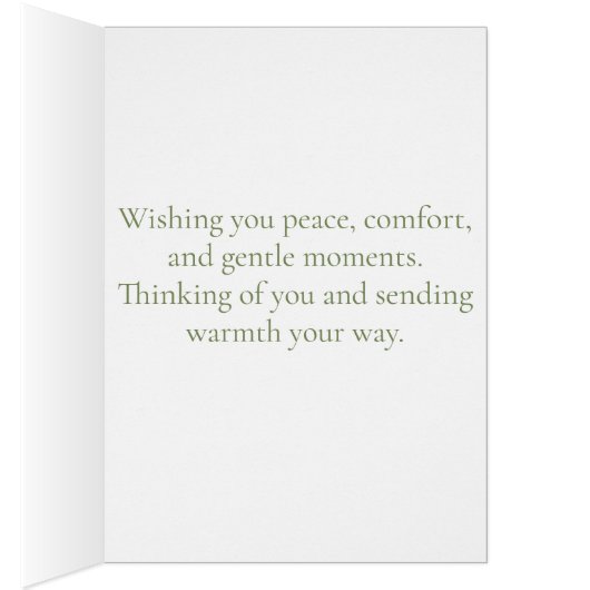 Autumn Path Thinking of You Sympathy Card (内側 (右))