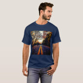 Autumn Path with a Wolf – Mystic Forest Concept Tシャツ (正面フル)