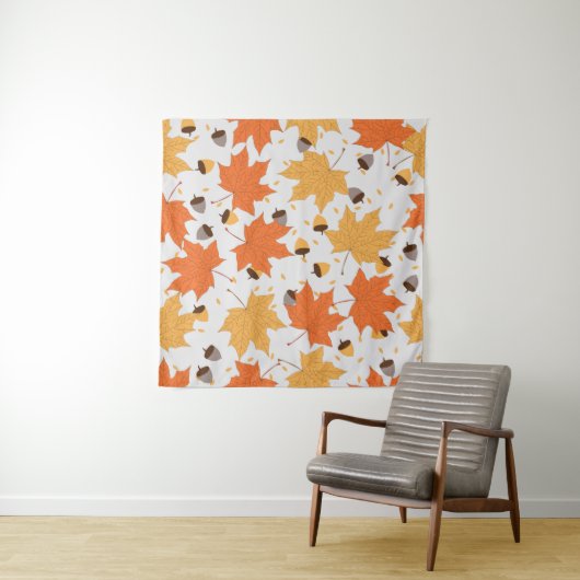 autumn pattern vintage seamless pattern タペストリー (インサイチュ)