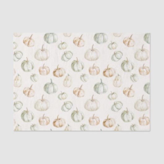 Autumn Peach Mint Pumpkins  薄葉紙 (正面)