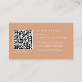 Autumn Peach | QRコード 水彩フラワー ビジネス 名刺 (裏面)