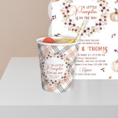 Autumn Plaid A Little Pumpkin Baby Shower 紙コップ