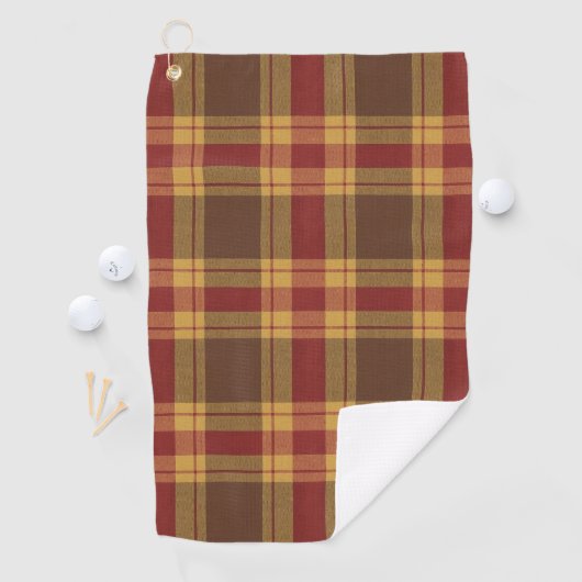 Autumn Plaid Faux Fabric Golf Towel  ゴルフタオル (インサイチュ)