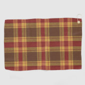 Autumn Plaid Faux Fabric Golf Towel  ゴルフタオル (横)