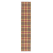 Autumn Plaid Faux Fabric Table Runner ミディアムテーブルランナー (正面)