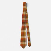 Autumn Plaid  Warm Orange & Rust  ネクタイ (正面)