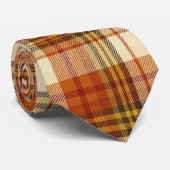 Autumn Plaid  Warm Orange & Rust  ネクタイ (ロール)