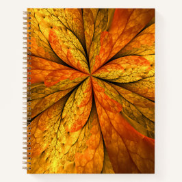 Autumn Plant, Modern Abstract Fractal Art Leaf ノートブック