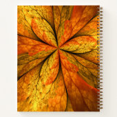 Autumn Plant, Modern Abstract Fractal Art Leaf ノートブック (裏面)